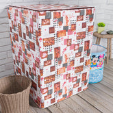 Kuber Industries Washing Machine Cover | Dil Check Print Washing Machine Cover | Soft PVC | Top Load Fully-Automatic Washing Machine Cover | White